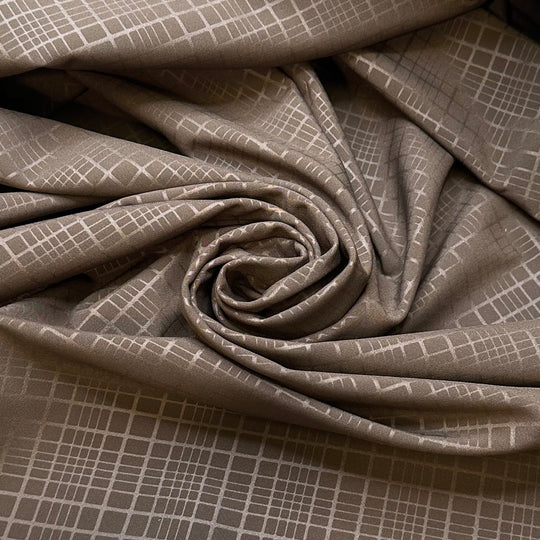 Gourmet Chocolate Bars - Water Resistant Softshell Poly/Nylon Woven - Light Brown Geometric - Bundles
