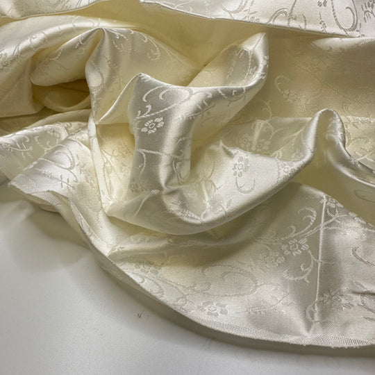 Picking Out My Wedding Cake - Polyester Blend Woven - White Floral - 2.2M Bundle
