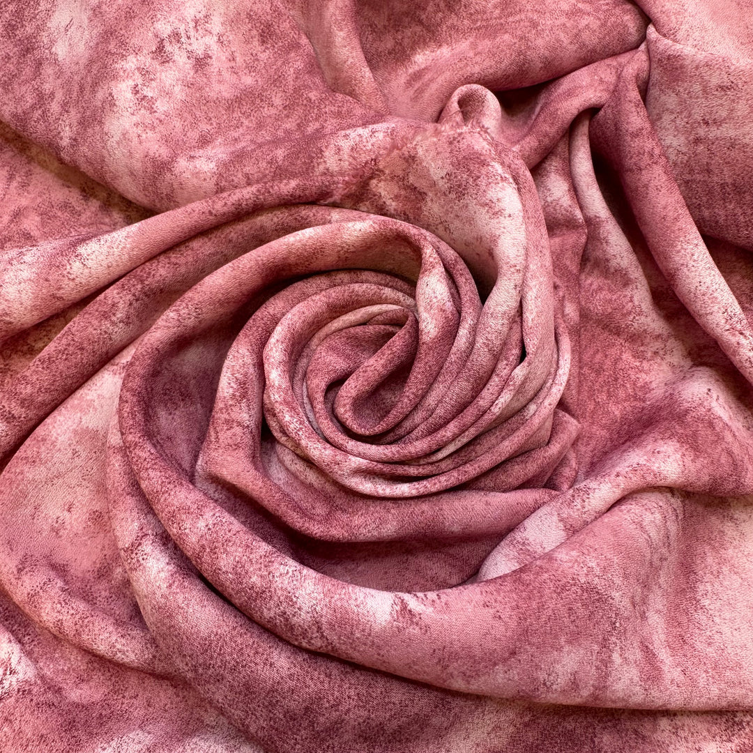 Raspberry Tart - Crepe Polyester Blend Woven - Pink Abstract - 2.5M Bundle