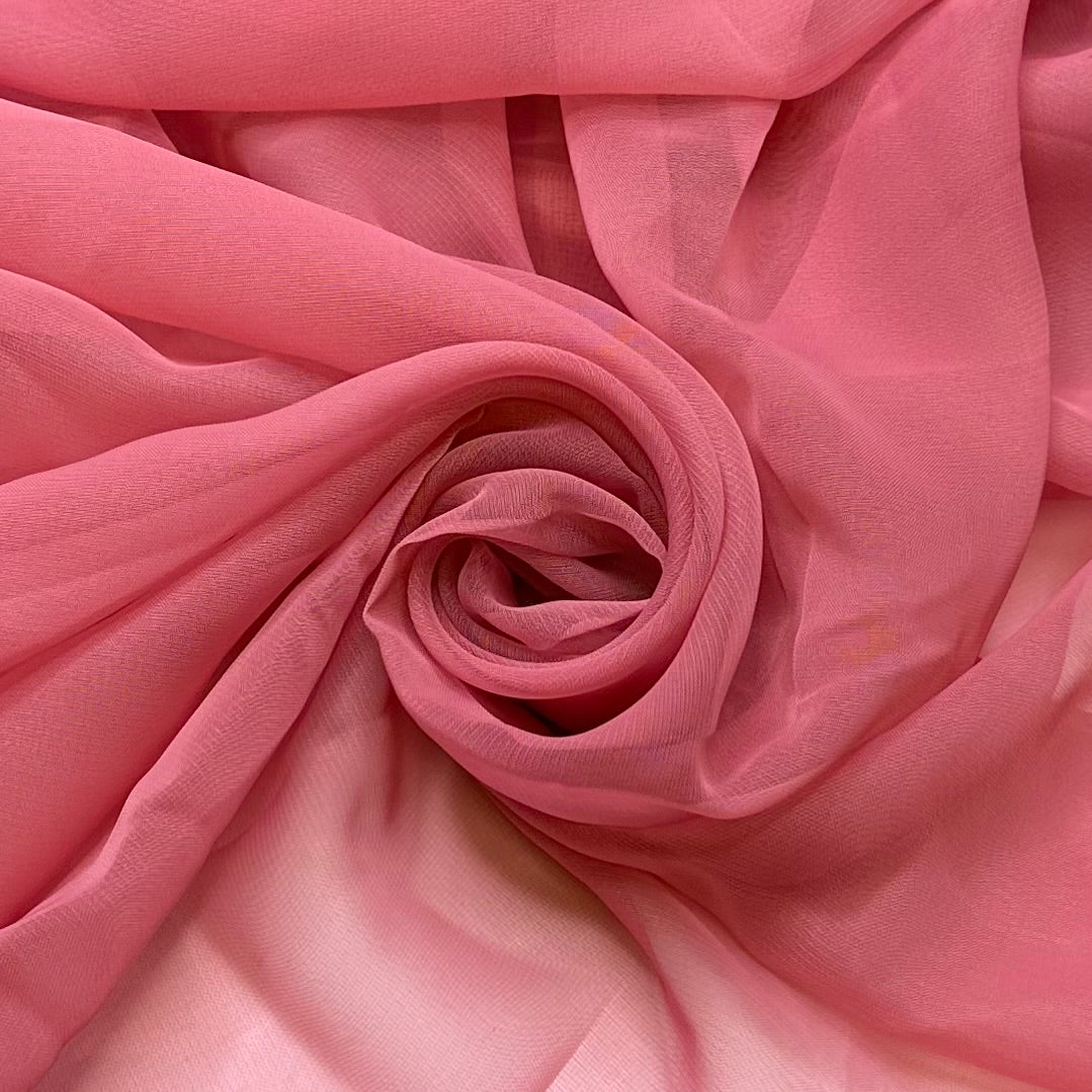 Fluffy Strawberry Cream - Chiffon Poly Woven - Pink - 3M Bundle