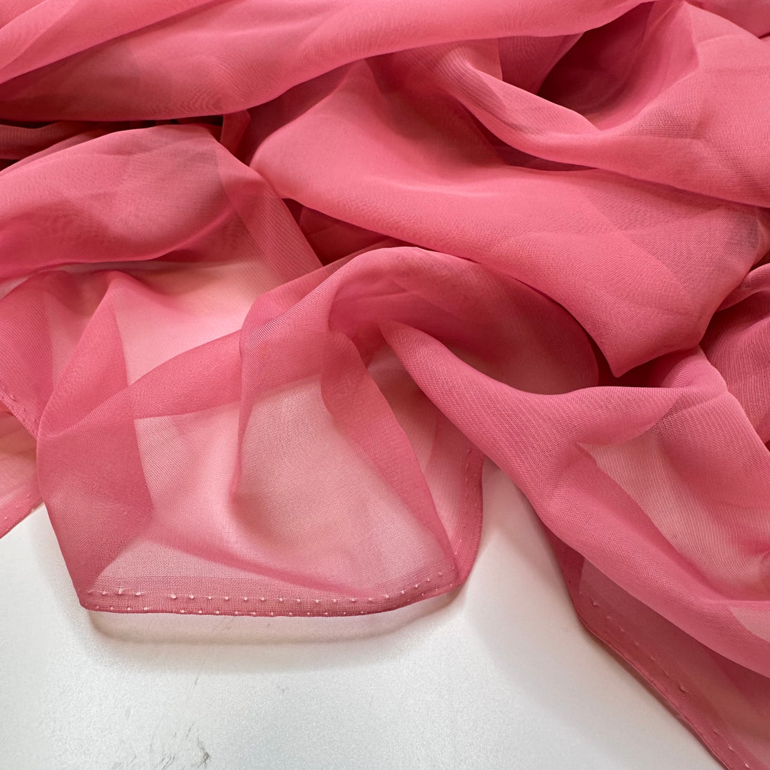 Fluffy Strawberry Cream - Chiffon Poly Woven - Pink - 3M Bundle