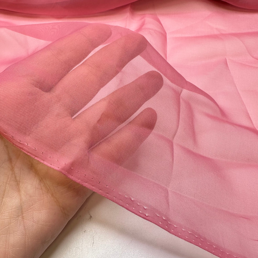 Fluffy Strawberry Cream - Chiffon Poly Woven - Pink - 3M Bundle