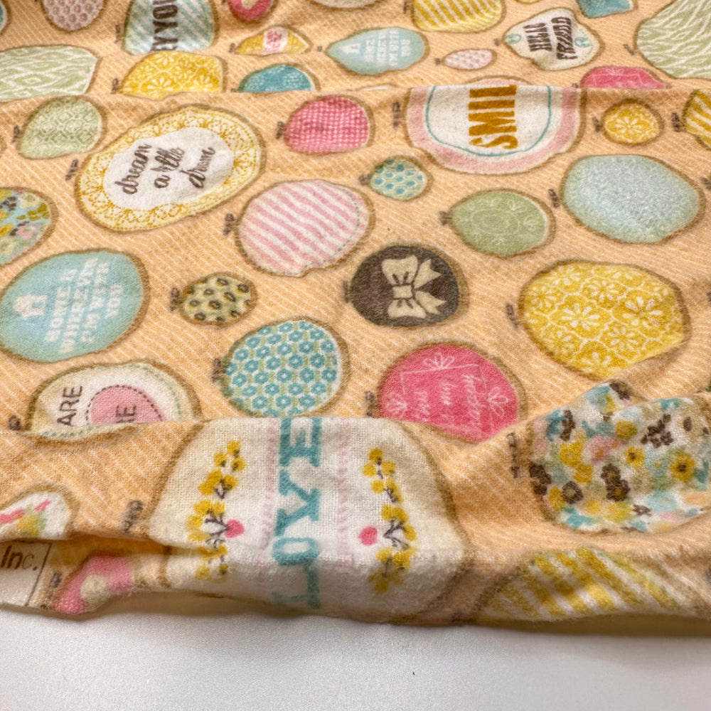 Free-Motion Embroidery - Cotton Blend Woven - Light Orange Multi Embroidery Hoops - 2.4M Bundle