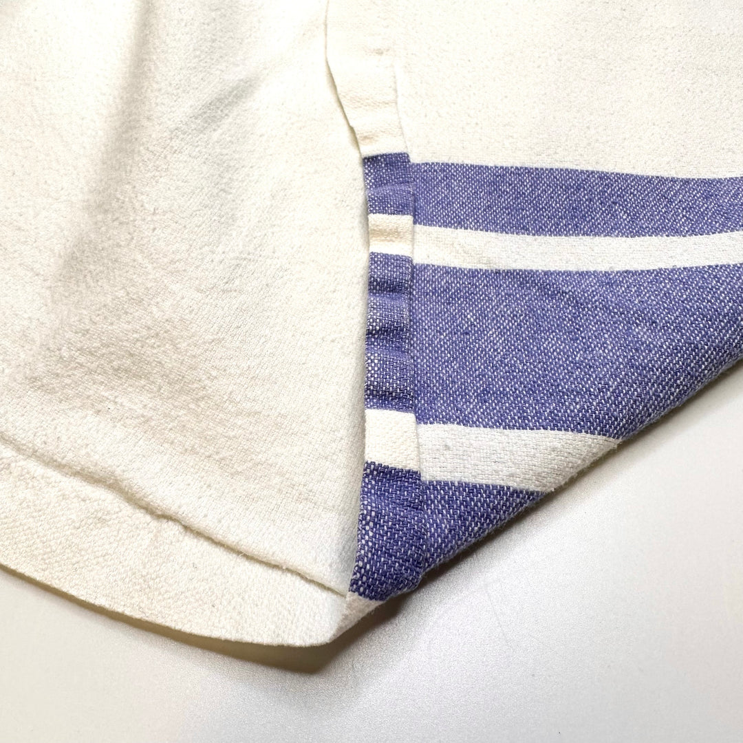 Lap Quilting - Cotton Blend Woven - Light White/Blue Stripes - 1.55M Bundle