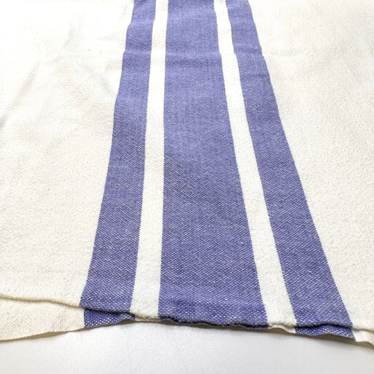 Lap Quilting - Cotton Blend Woven - Light White/Blue Stripes - 1.55M Bundle