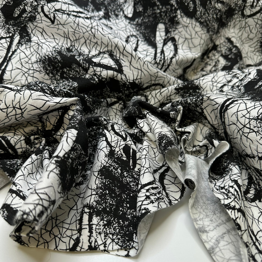 Shadow Work - Cotton Woven - Black/White Abstract - 3M Bundle