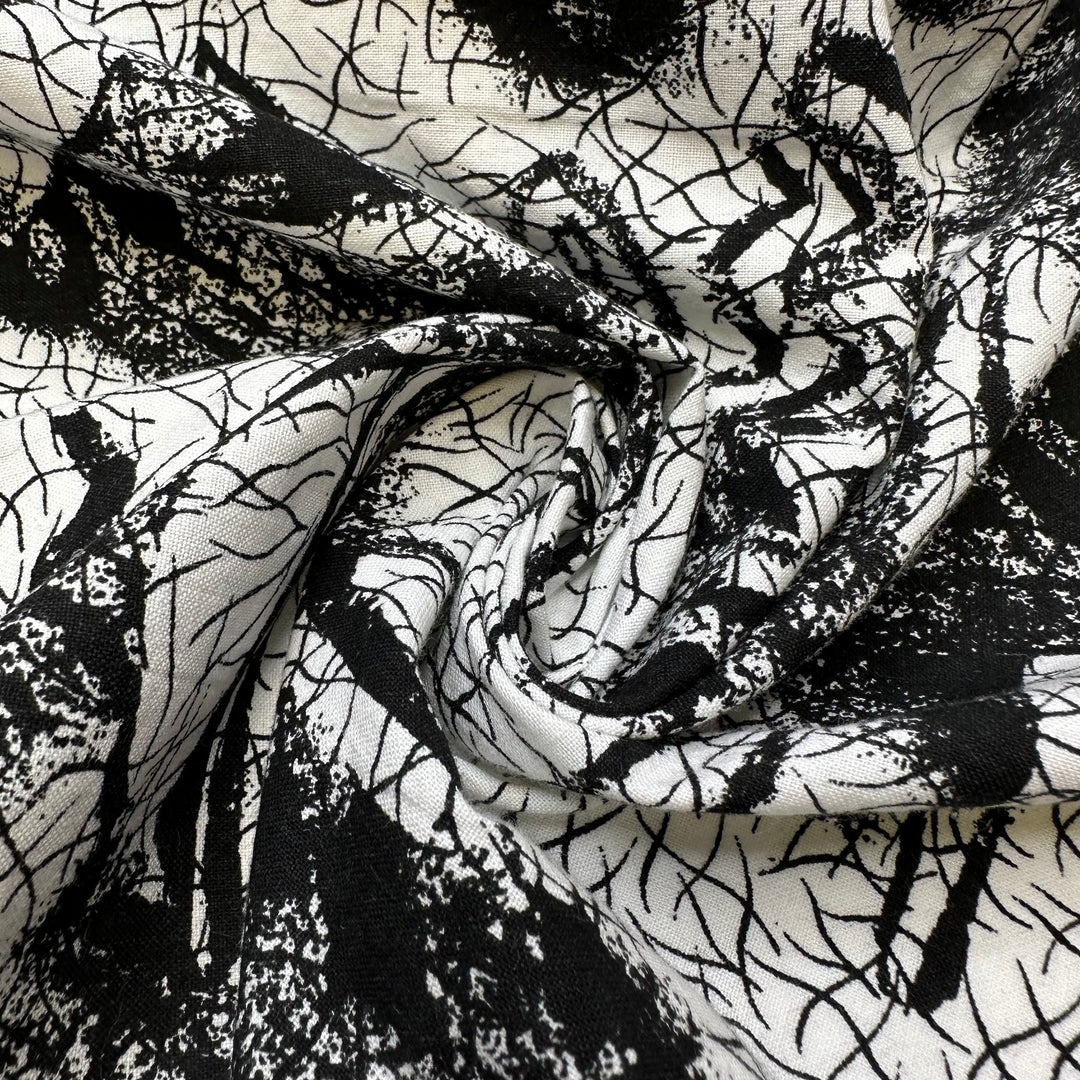 Shadow Work - Cotton Woven - Black/White Abstract - 3M Bundle