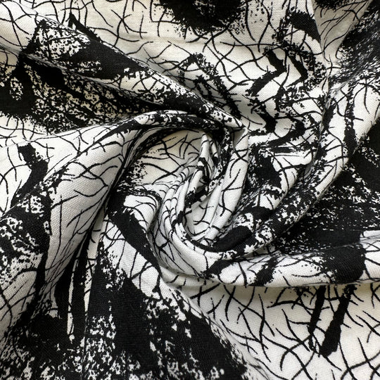 Shadow Work - Cotton Woven - Black/White Abstract - 3M Bundle