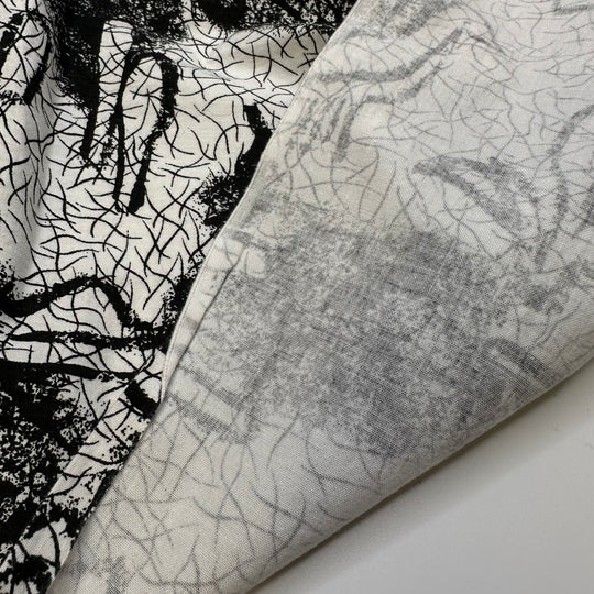 Shadow Work - Cotton Woven - Black/White Abstract - 3M Bundle