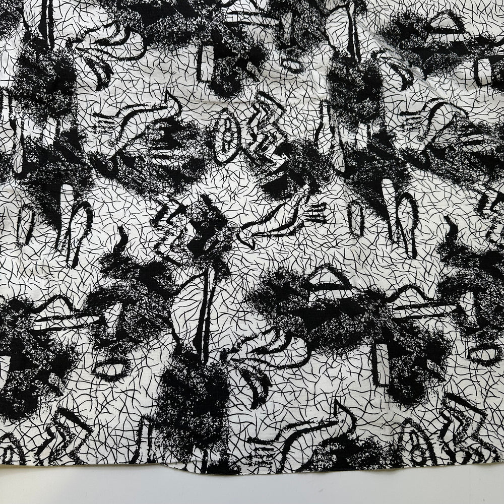 Shadow Work - Cotton Woven - Black/White Abstract - 3M Bundle