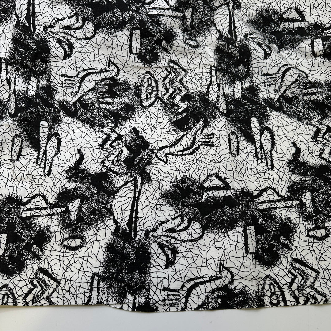 Shadow Work - Cotton Woven - Black/White Abstract - 3M Bundle