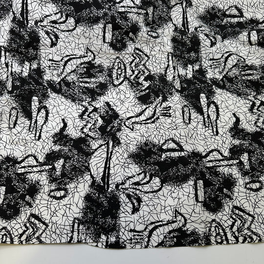 Shadow Work - Cotton Woven - Black/White Abstract - 3M Bundle