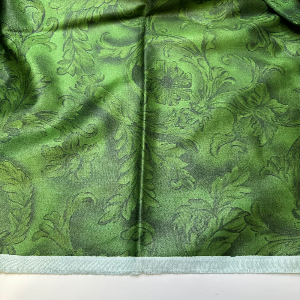 Envious Of Your Quilting Skills - Cotton Woven - Dark Green Damask - 3.2M Bundle