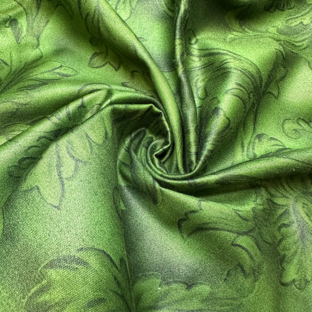 Envious Of Your Quilting Skills - Cotton Woven - Dark Green Damask - 3.2M Bundle