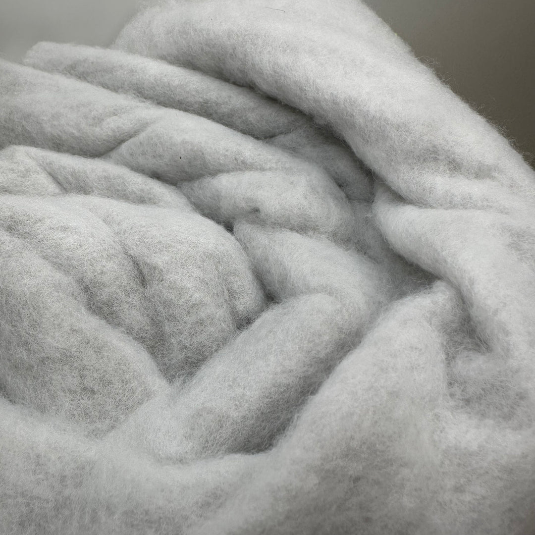 Thunder In The Distance - Interfacing Top Batting Polyester Blend Knit - Light Grey - 1.5M Bundle