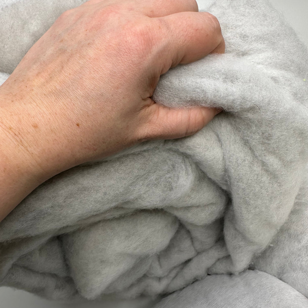 Thunder In The Distance - Interfacing Top Batting Polyester Blend Knit - Light Grey - 1.5M Bundle
