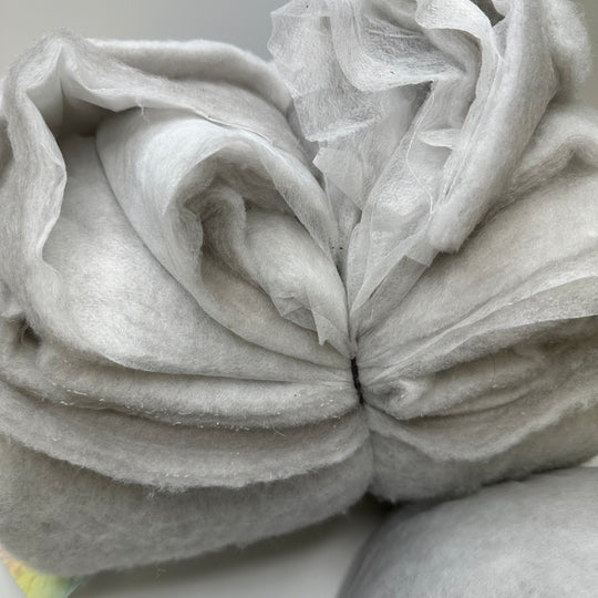 Thunder In The Distance - Interfacing Top Batting Polyester Blend Knit - Light Grey - 1.5M Bundle