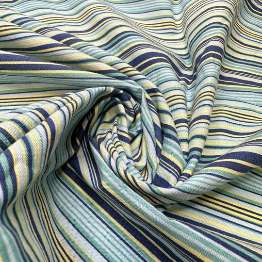 UB - Winter Temperatures - Cotton Woven - Blue Multi Stripes - 1.3M Bundle