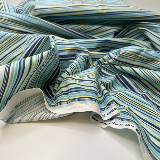 UB - Winter Temperatures - Cotton Woven - Blue Multi Stripes - 1.3M Bundle