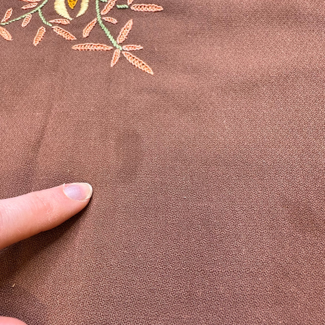 DIY Presents - Embroidered Poly Woven - Brown Multi - 1.2M Bundle