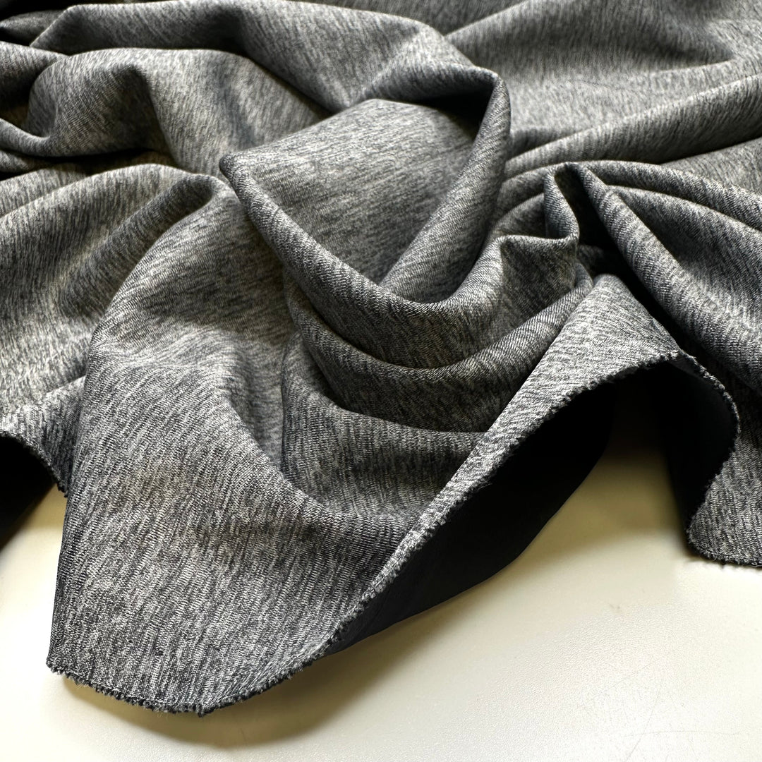 Jogging Club - Double Sports Knit Poly/Spandex Knit - Black/Grey - 2M Bundle