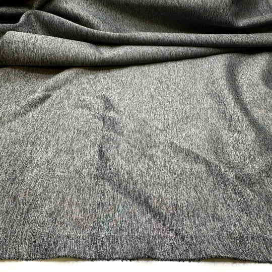 Jogging Club - Double Sports Knit Poly/Spandex Knit - Black/Grey - 2M Bundle