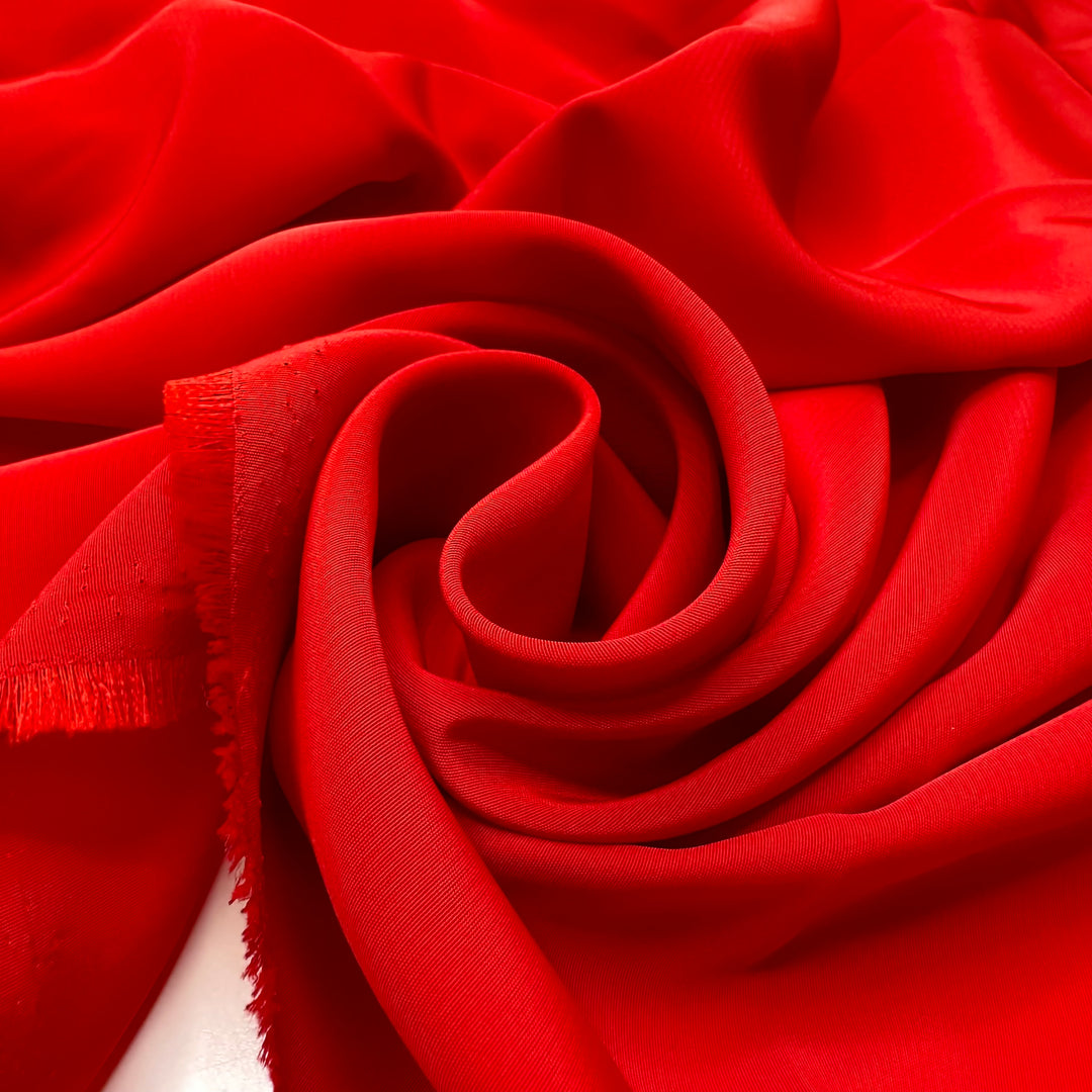A Single Rose - Charmeuse Poly Woven - Red - 3.8M Bundle