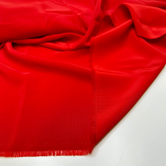 A Single Rose - Charmeuse Poly Woven - Red - 3.8M Bundle