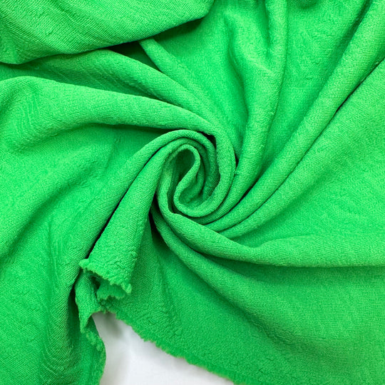 Slurpees Past Midnight - Double Cloth Knit Poly  - Green Abstract - 2.6M Bundle