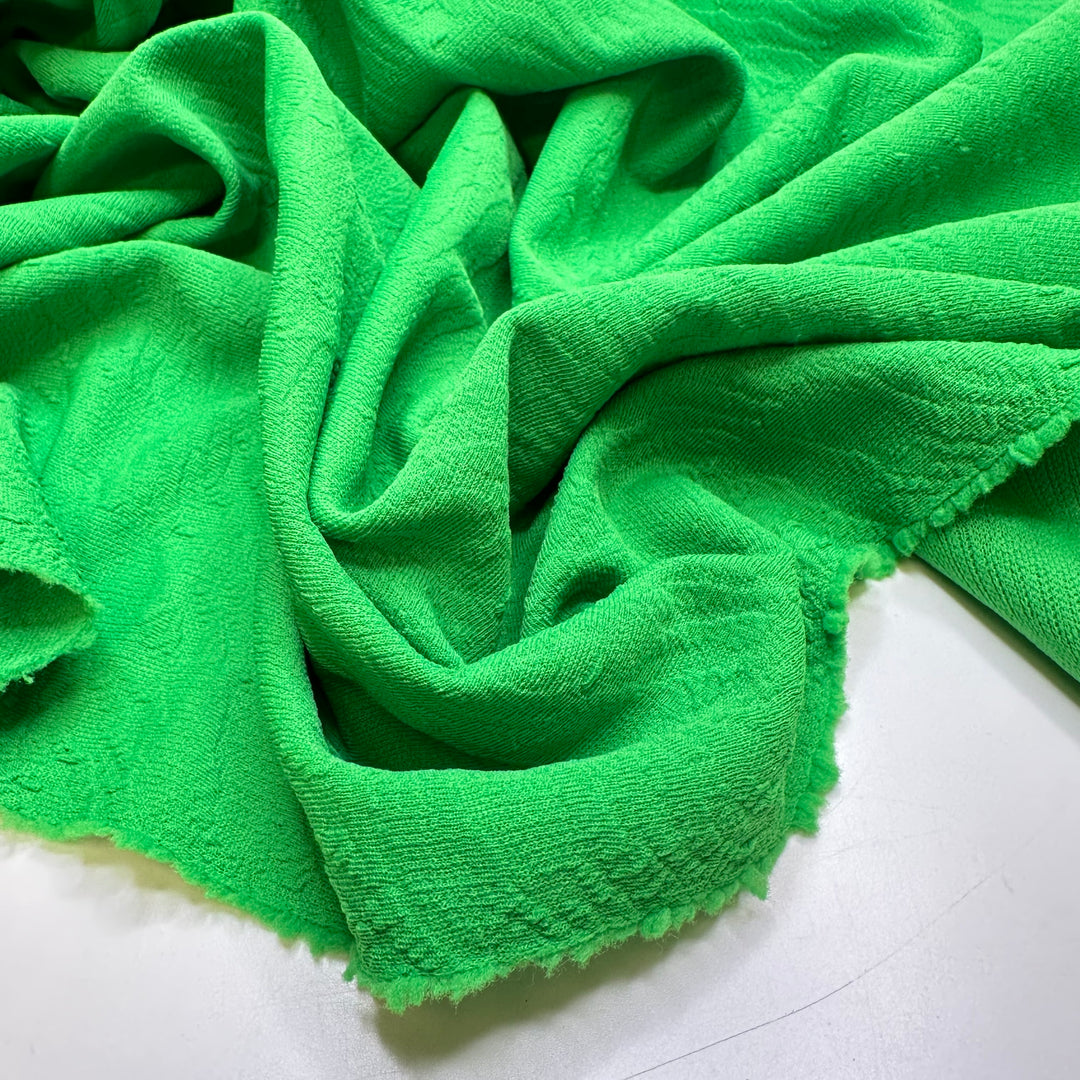 Slurpees Past Midnight - Double Cloth Knit Poly  - Green Abstract - 2.6M Bundle