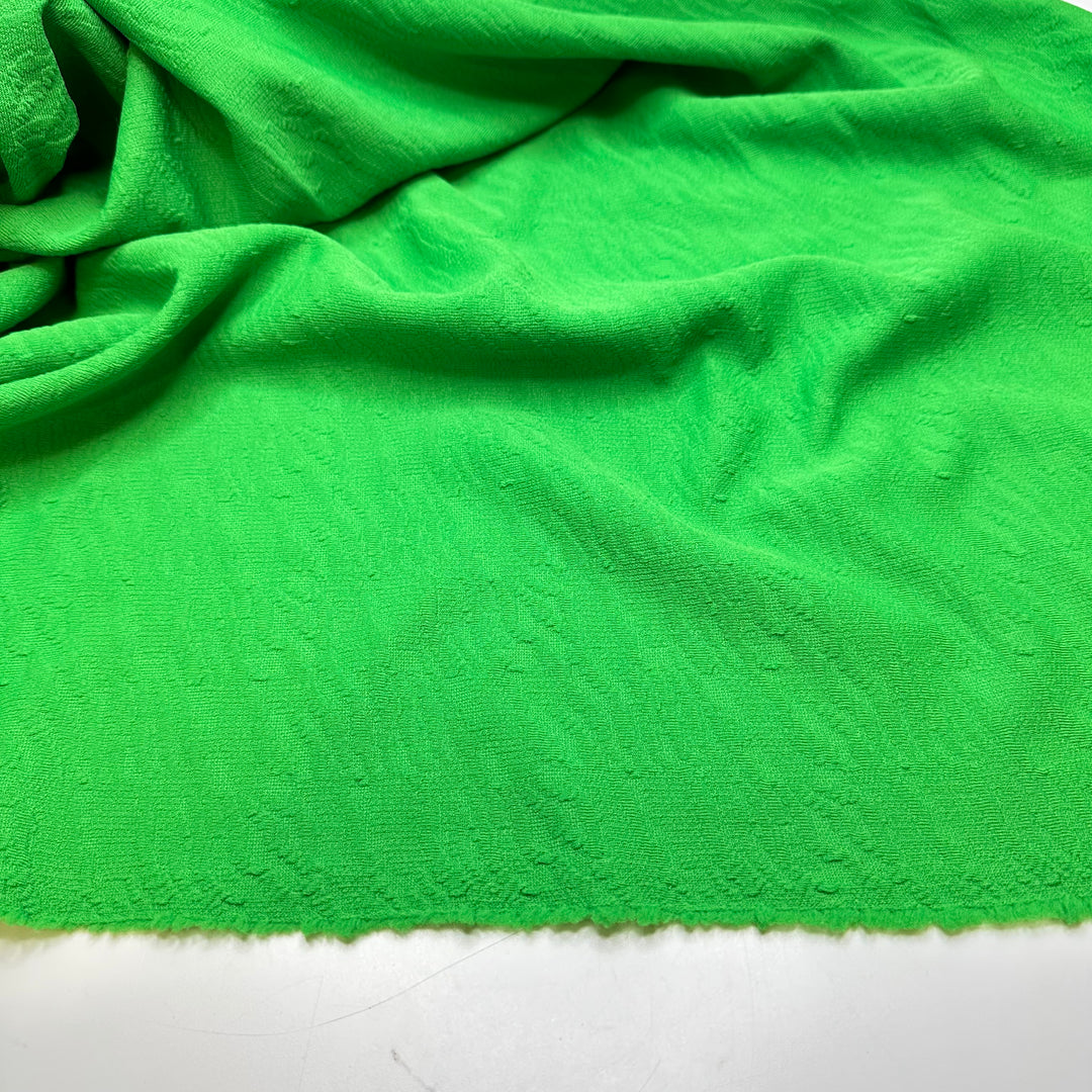 Slurpees Past Midnight - Double Cloth Knit Poly  - Green Abstract - 2.6M Bundle