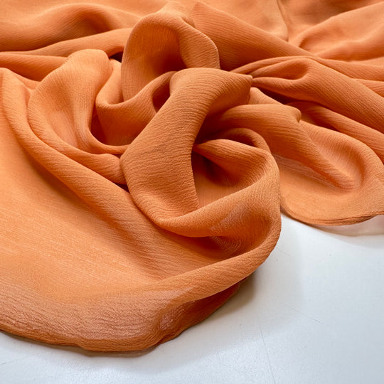 Feeling Peachy Keen - Chiffon Poly Woven - Light Orange - 2.5M Bundle