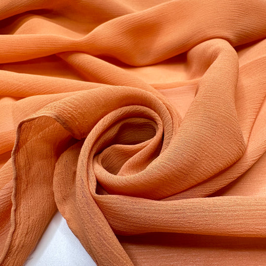 Feeling Peachy Keen - Chiffon Poly Woven - Light Orange - 2.5M Bundle
