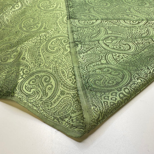 Dressing Up For A Picnic - Polyester Blend Woven - Light Green Paisley - 1.2M Bundle