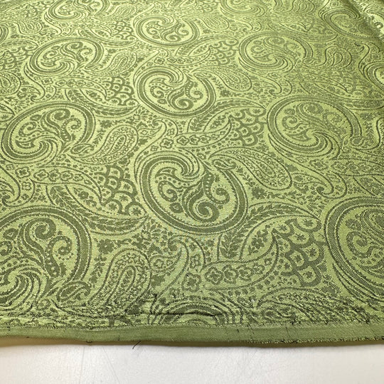 Dressing Up For A Picnic - Polyester Blend Woven - Light Green Paisley - 1.2M Bundle