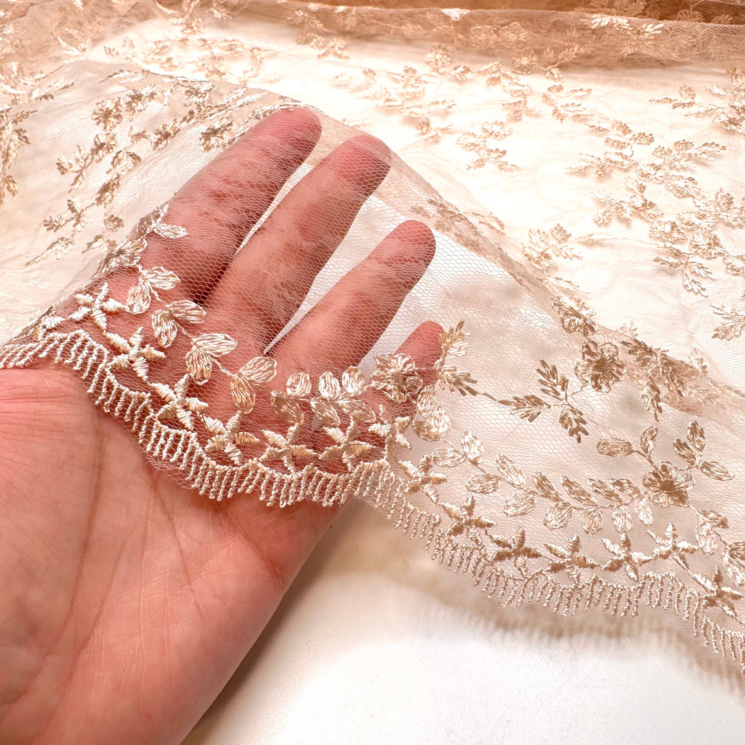 Friendship Bracelets - Lace Synthetic Blend Knit - Light White/Pink Floral - 1.3M Bundle