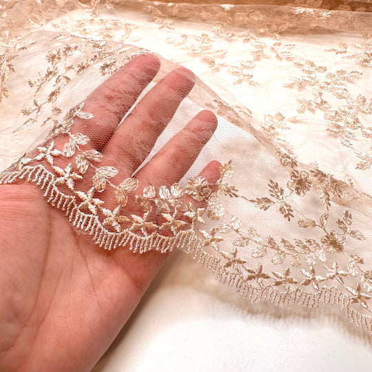 Friendship Bracelets - Lace Synthetic Blend Knit - Light White/Pink Floral - 1.3M Bundle