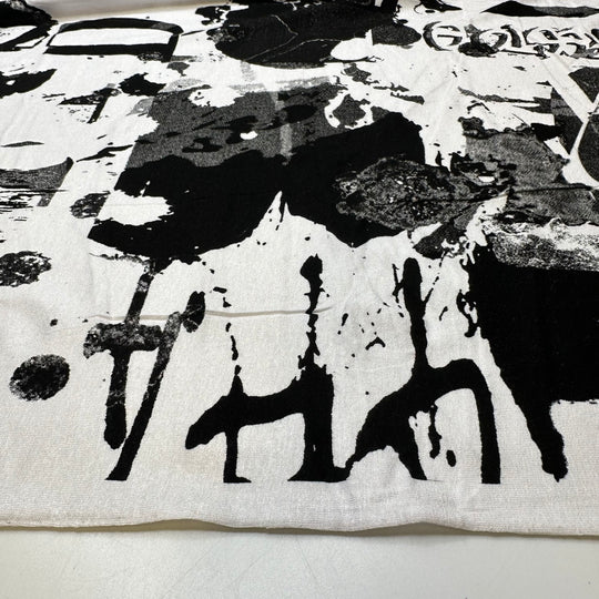 UB - Starting A Family Scrapbook - Cotton Blend Knit - Black/White Abstract Text - 4M Bundle