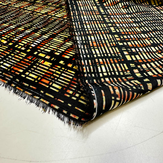 UB - Apartment Building Neighbors - Polyester Blend Woven - Black Multi Geometric - 1.5M Bundle