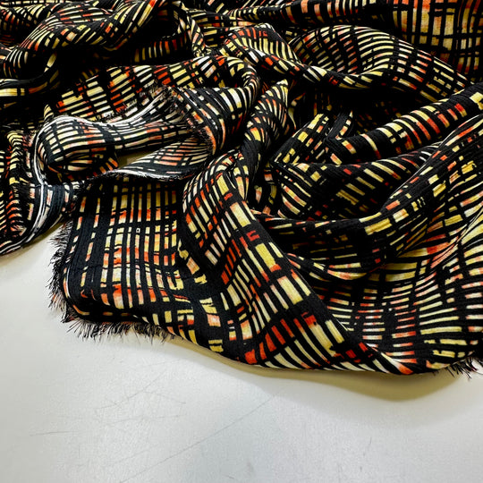UB - Apartment Building Neighbors - Polyester Blend Woven - Black Multi Geometric - 1.5M Bundle