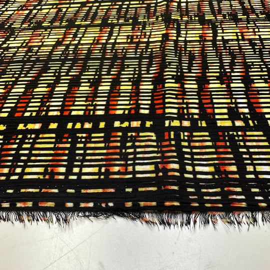 UB - Apartment Building Neighbors - Polyester Blend Woven - Black Multi Geometric - 1.5M Bundle