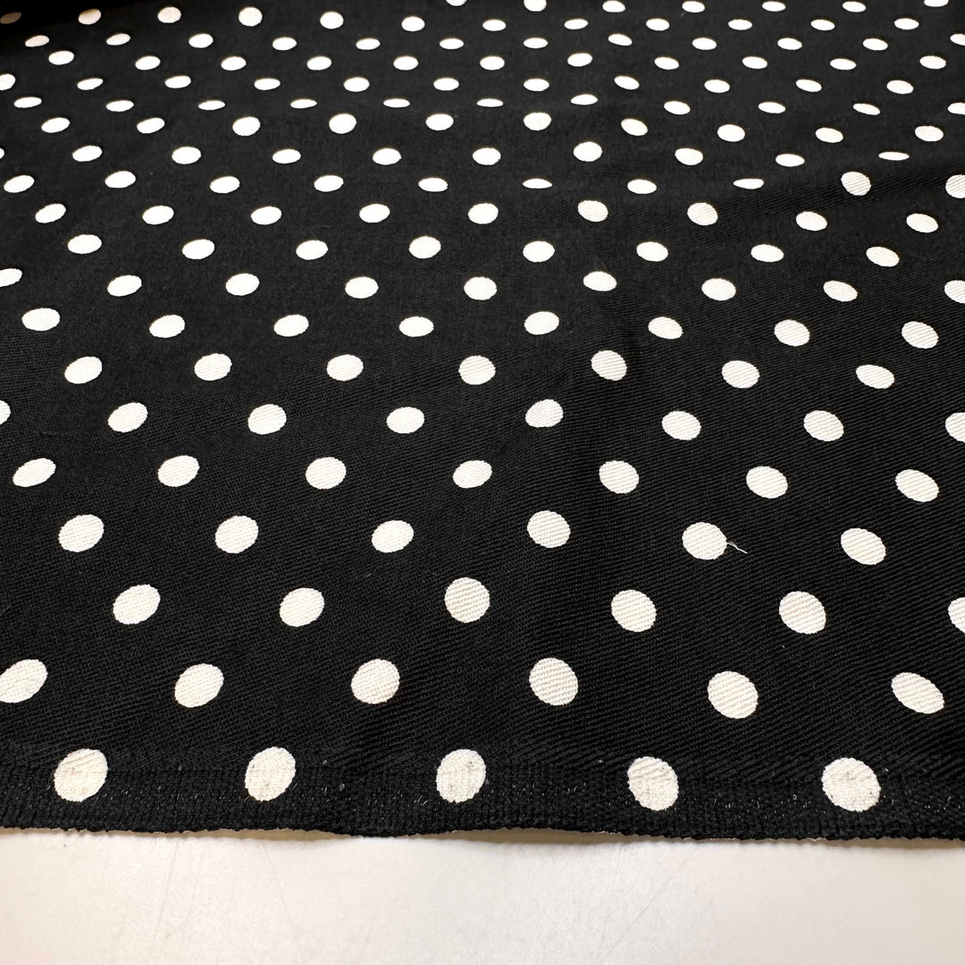 Dot To Dot - Twill Weave Cotton Blend Woven - Black/White Polka Dots - 1.3M Bundle