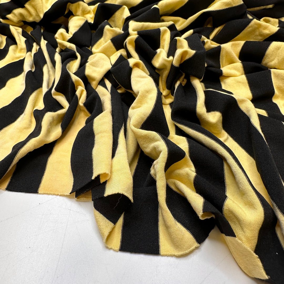 Queen Bee - Polyester Blend Knit - Black/Yellow Stripes - Bundles