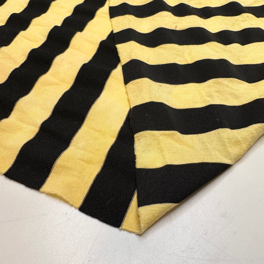 Queen Bee - Polyester Blend Knit - Black/Yellow Stripes - Bundles