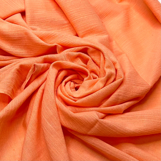 Peach Fuzz - Slub In The Weave Synthetic Woven - Orange - 2.2M Bundle
