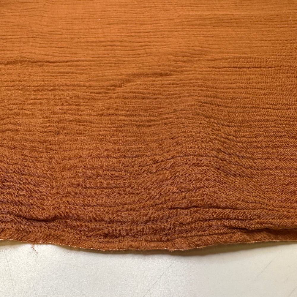Fresh Tea - Crinkle Organic Cotton Woven - Dark Orange - 3.2M Bundle