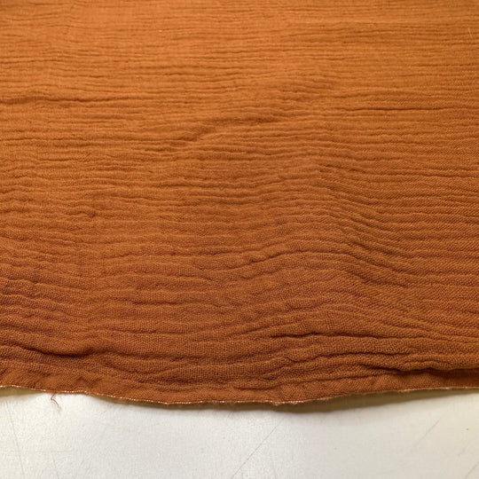 Fresh Tea - Crinkle Organic Cotton Woven - Dark Orange - 3.2M Bundle