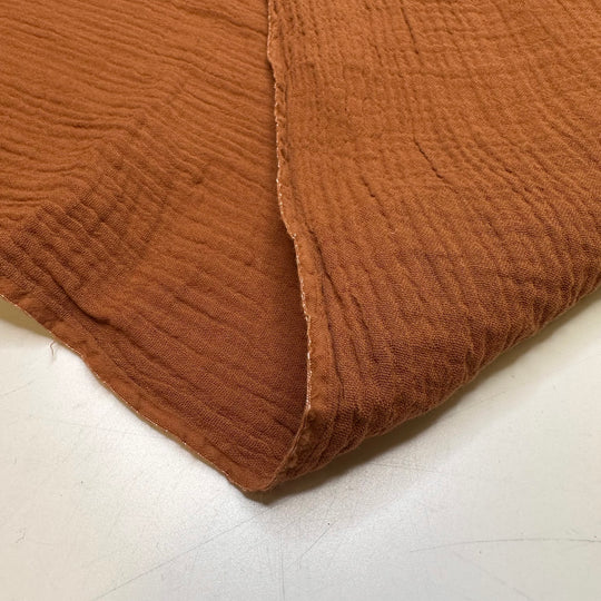 Fresh Tea - Crinkle Organic Cotton Woven - Dark Orange - 3.2M Bundle