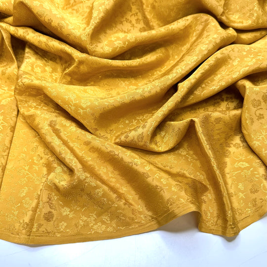 Sundrop Flower - Satin Poly Woven - Gold Floral - 2.7M Bundle
