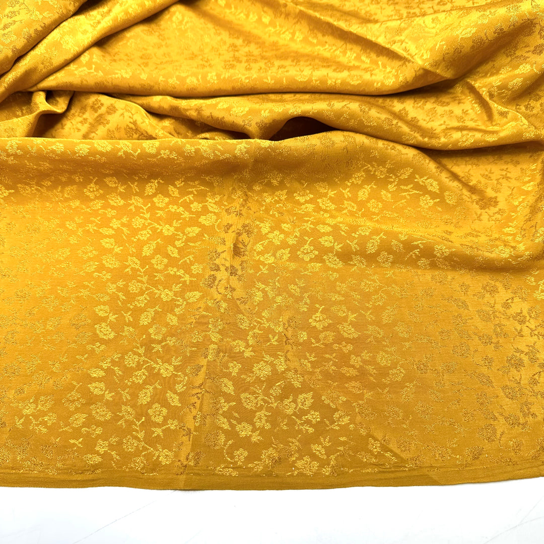 Sundrop Flower - Satin Poly Woven - Gold Floral - 2.7M Bundle